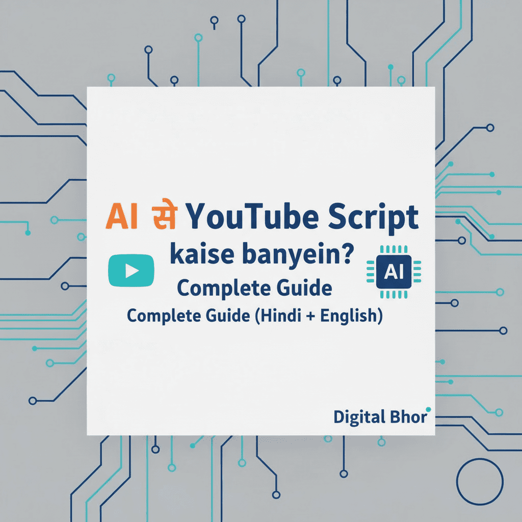 AI से YouTube Script कैसे बनाएं - planning workflow