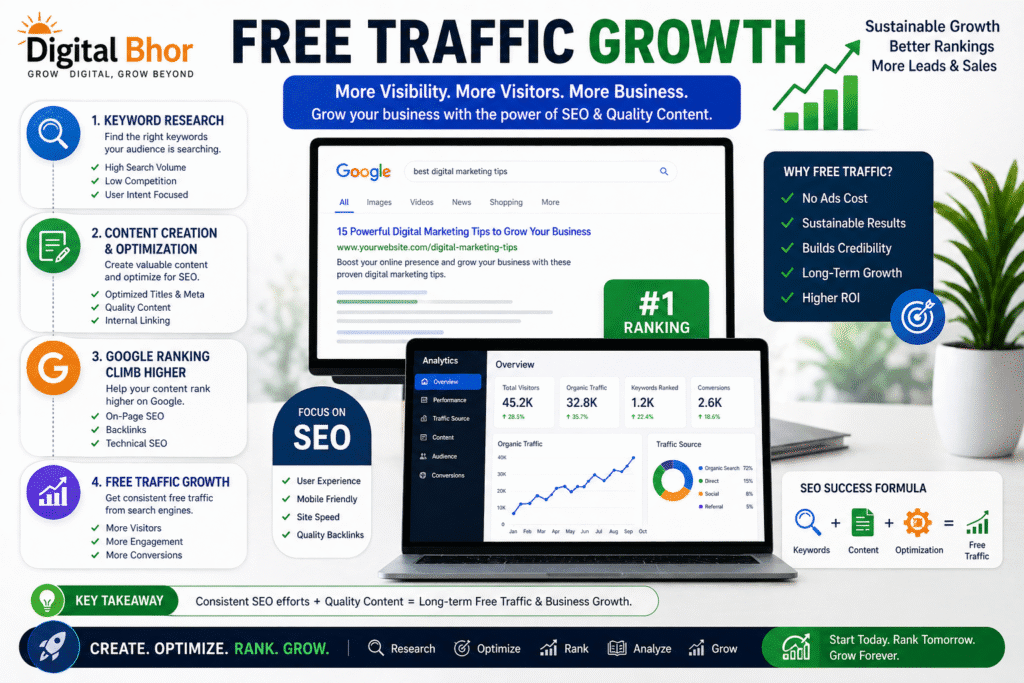 Free Traffic SEO strategy for website growth