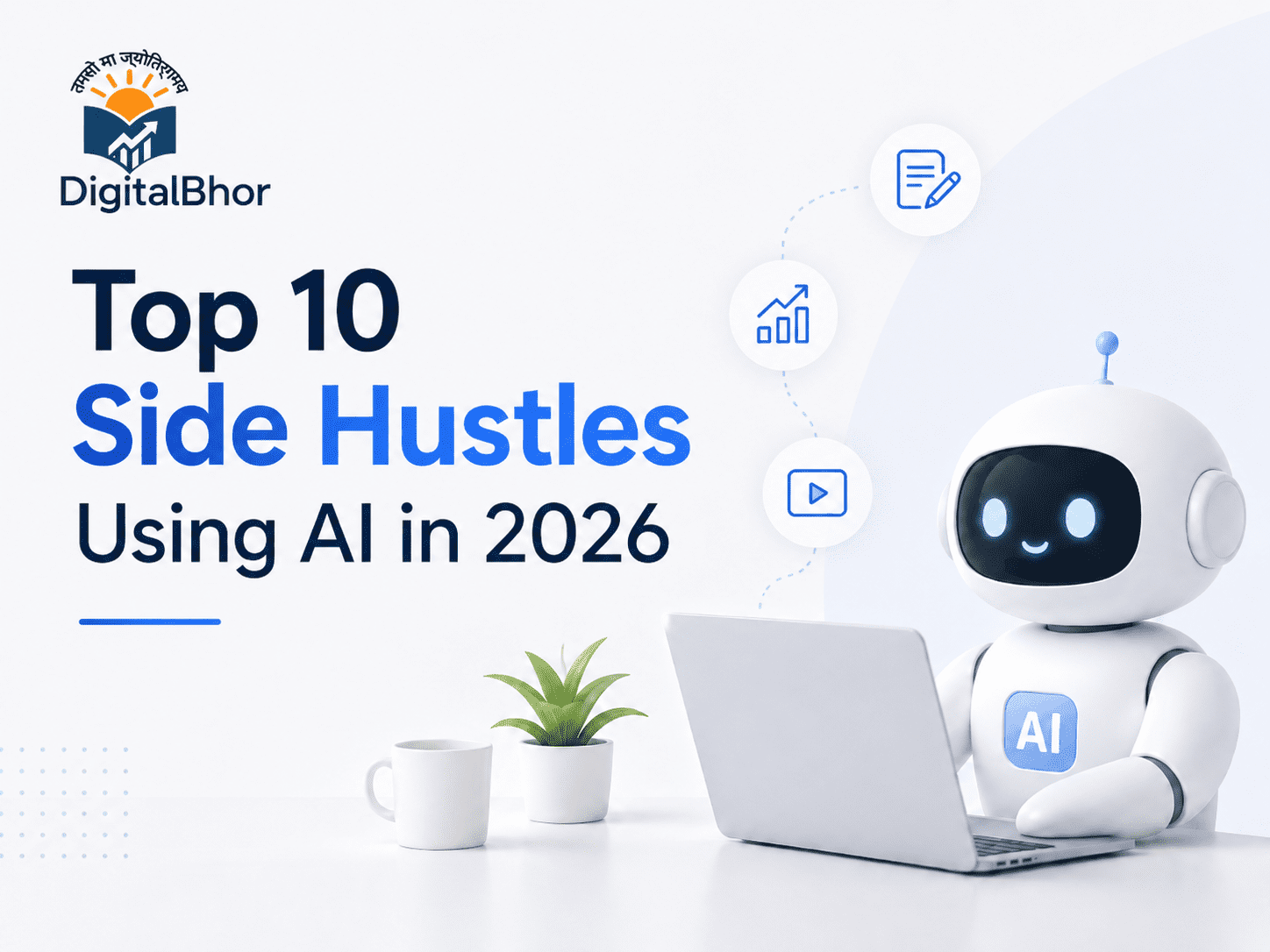 Top 10 side hustles using AI in 2026 for online income